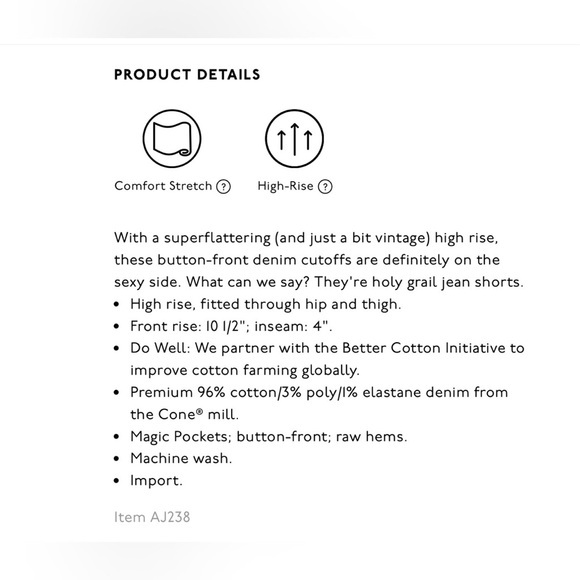 Madewell Denim High Rise Shorts 29 Button Front Burke - Picture 7 of 9